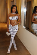 a pois | White ( Black dots)